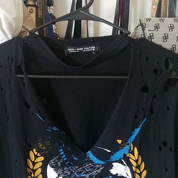 Distressed Choker Top - Picture 2 of 4